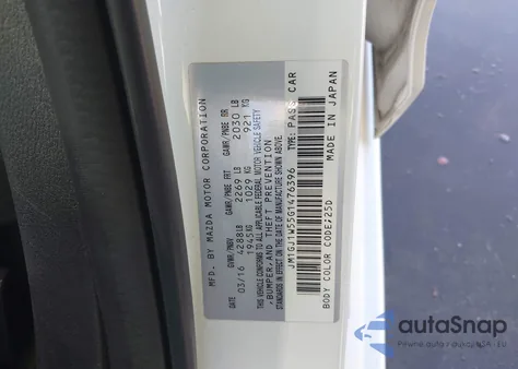 2016 Mazda Mazda6 I Grand Touring from USA, damaged, VIN JM1GJ1W55G1476396